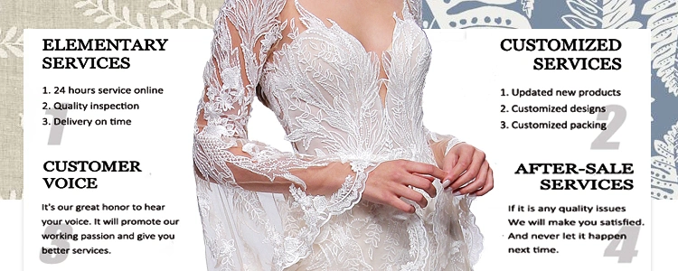 Embroidery Wedding Dress/Gown Premium Embroidered Lace Fabric