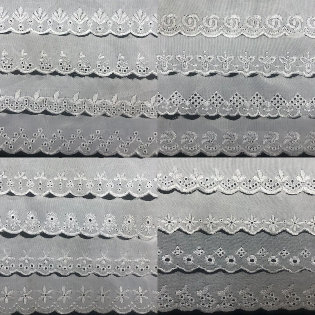 Polyester / Cotton Lace Fabric Embroidery Lace for Garment Accessories Underwear Accessory