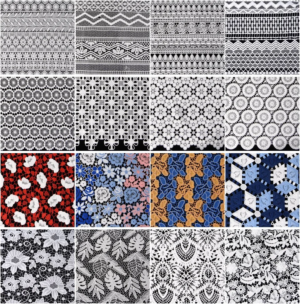 Wholesale Polyester Guipure African Embroidery Lace Fabric Oeko-Tex 100 Certificated