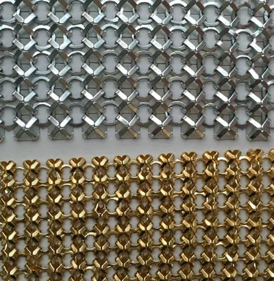 Decorative Metallic Sequin Aluminum Chain Mail Fabric