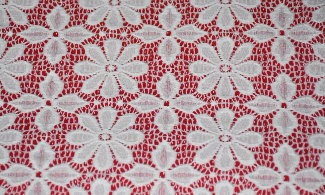 100% Polyester Lace Beaded Fabric