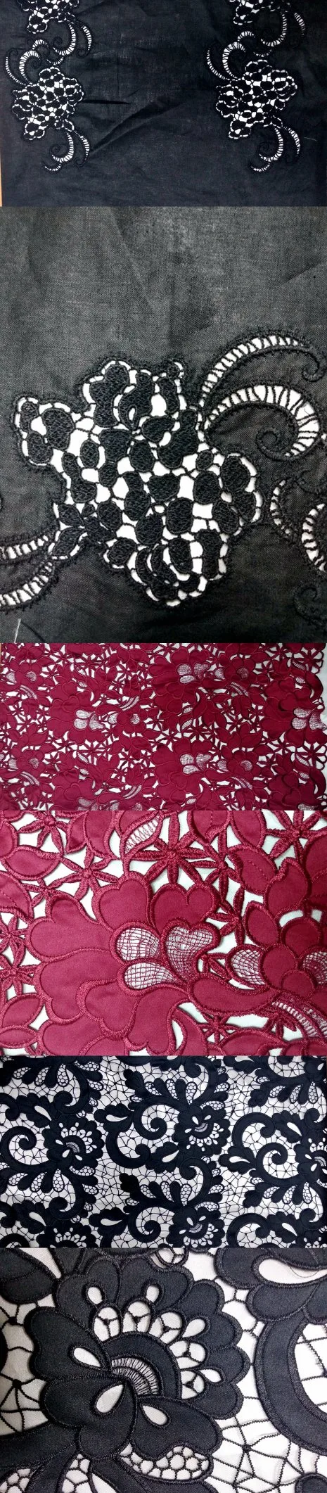 Laser Cut 3D Chemical Lace Embroidery Lace Fabric for Dress