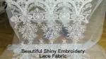 Sequins/Beads 3D Embroidery Wedding Dress/Gown Premium Embroidered Lace Fabric